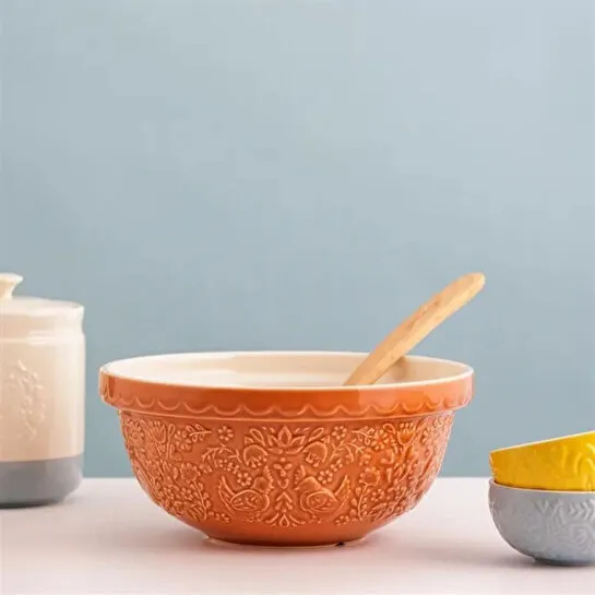 Mason Cash Home To Roost S24 Desenli Karıştırma Kabı Hardal Sarısı