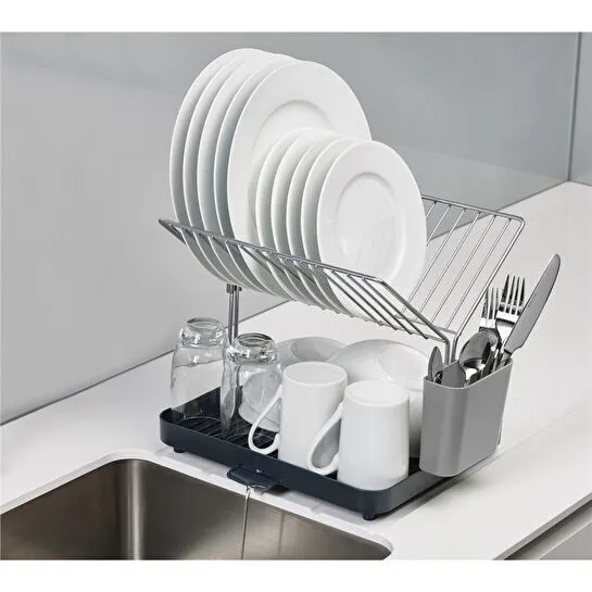 Joseph Joseph 2 Katlı Katlanabilir Bulaşıklık Gri