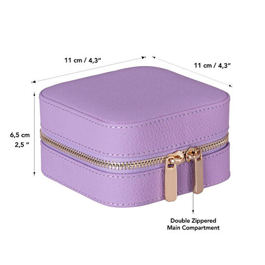 Bloominbag Amanda Iris Glow Medium Hakiki Deri Takı Ve Mücevher Kutusu