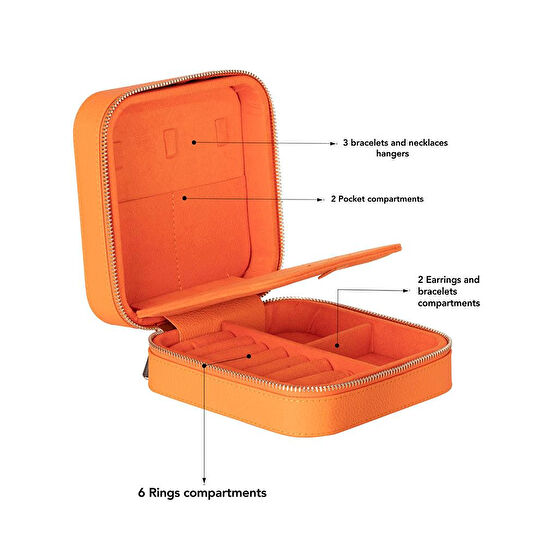Bloominbag Amanda Sunset Amber Grande Hakiki Deri Takı Ve Mücevher Kutusu