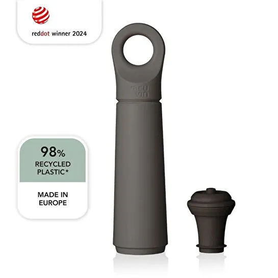 Vacu Vin Şarap Vakum Seti 1 Pompa 1 Şarap Tıpası - Kutulu Gri