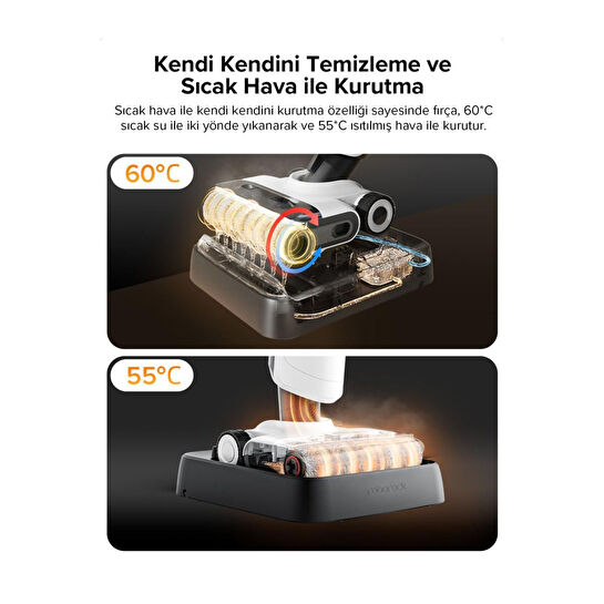 Roborock Flexi Pro Dikey Robot Süpürge Beyaz