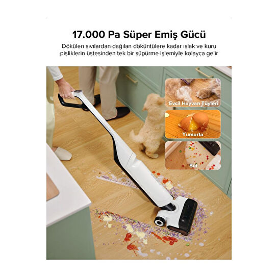 Roborock Flexi Pro Dikey Robot Süpürge Beyaz