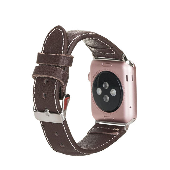 Bloominbag Bloomband Crimora Kahve Deri Apple Watch Kordonu-44/45/46/49mm