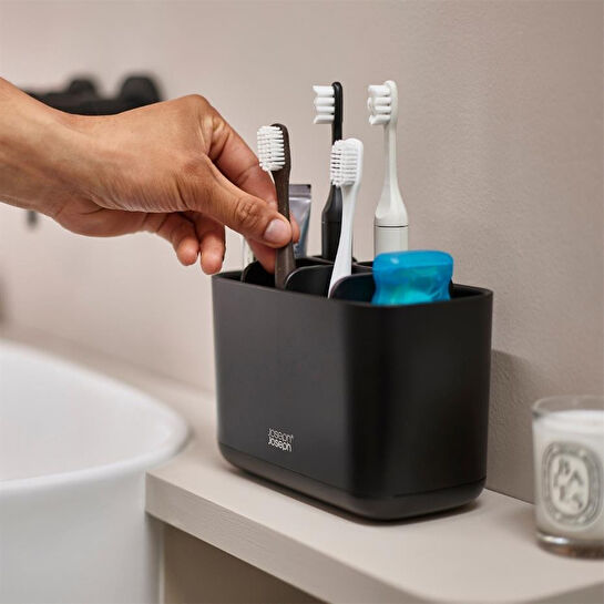 Joseph Joseph Easystore Büyük Diş Fırçası Kabı Mat Siyah