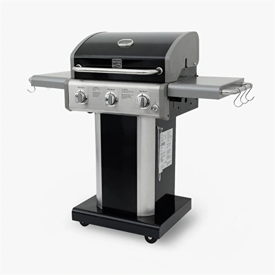 Kenmore Gazlı Barbekü 3 Ocaklı Siyah - Metal