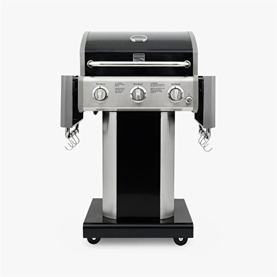 Kenmore Gazlı Barbekü 3 Ocaklı Siyah - Metal