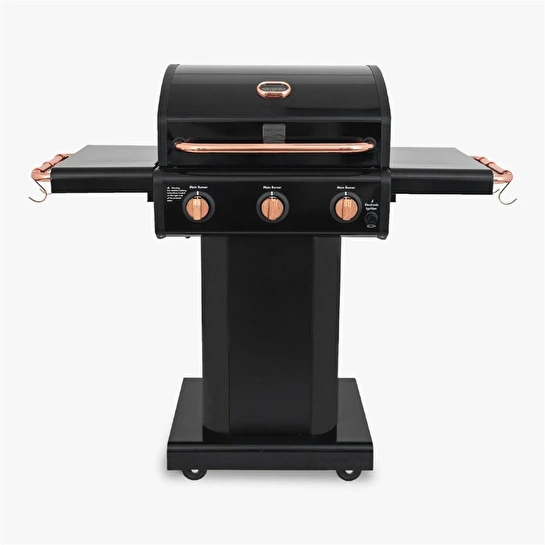 Kenmore Gazlı Barbekü 3 Ocaklı Siyah - Bakır