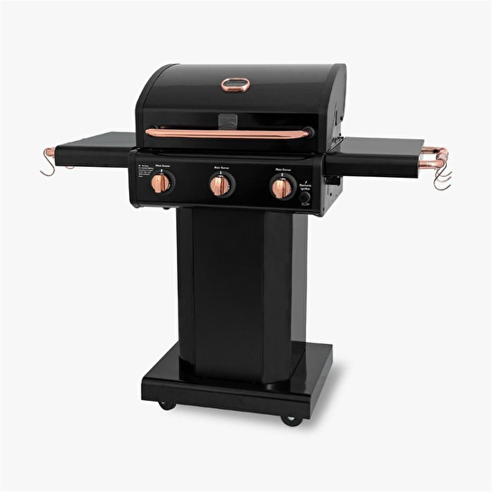 Kenmore Gazlı Barbekü 3 Ocaklı Siyah - Bakır
