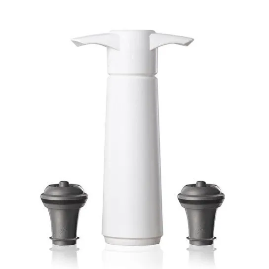 Vacu Vin Şarap Koruyucu Beyaz 1 Pompa 2 Şarap Tıpası - Kutulu Beyaz