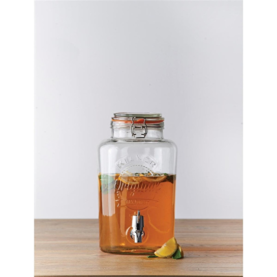 Kilner Klipsli Yuvarlak İçecek Sebili 5 Lt