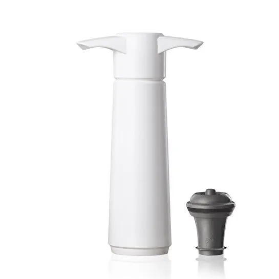 Vacu Vin Şarap Koruyucu Beyaz 1 Pompa 1 Şarap Tıpası Beyaz