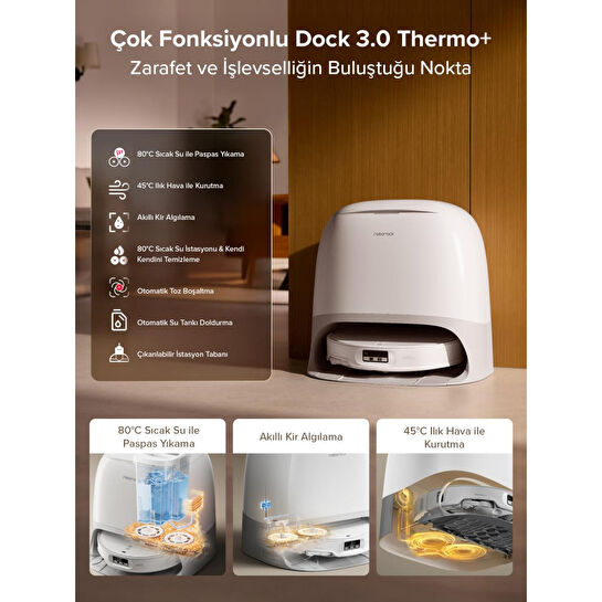 Roborock Qrevo Curvx Akılı Robot Süpürge Beyaz