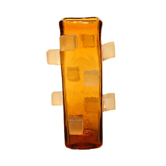 Lucky Art Cam Amber Küp By Vazo 17,5x17,5x34cm