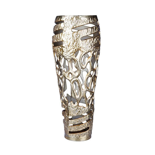Lucky Art Gold Dekoratif Desenli Vazo 63 Cm