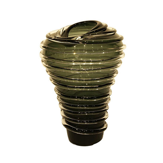 Lucky Art Cam Yesıl Halkalı By Vazo 30x30x38,5cm