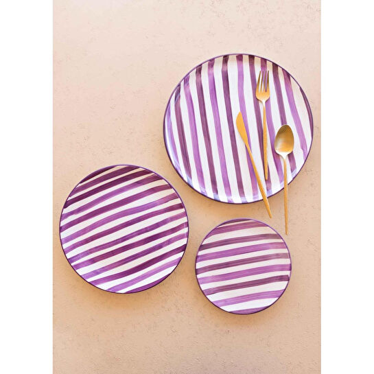 The Mia Joy Yemek Takımı 6 Kişilik 31 Parça Mor 3101