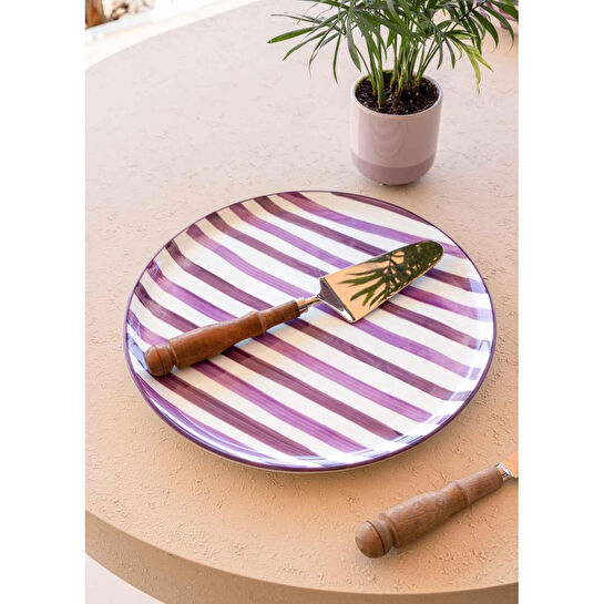 The Mia Joy Kahvaltı Takımı 6 Kişilik 18 Parça Mor 1802