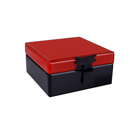 Lucky Art Siyah&kirmizi Kutu 21x21x10 Cm