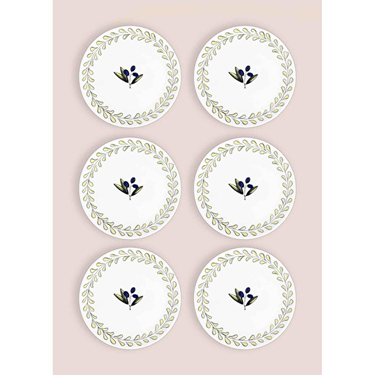 The Mia Olivos Pasta Tabağı 6lı Set 19 Cm Ovs0002