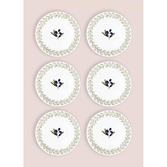 The Mia Olivos Pasta Tabağı 6lı Set 19 Cm Ovs0002