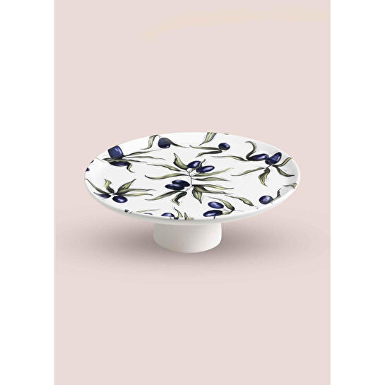 The Mia Olivos Ayaklı Servis Tabağı 10x30 Cm Ovs0010