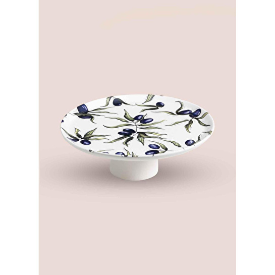 The Mia Olivos Ayaklı Servis Tabağı 10x30 Cm Ovs0010