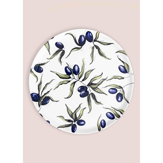 The Mia Olivos Ayaklı Servis Tabağı 10x30 Cm Ovs0010