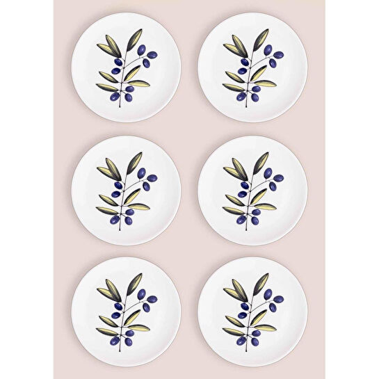 The Mia Olivos Servis Tabağı 6lı Set 26 Cm Ovs0003