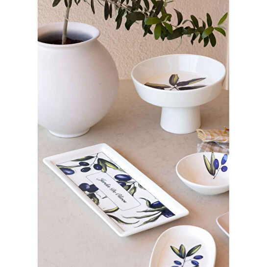 The Mia Olivos Dikdörtgen Servis 35x16 Cm