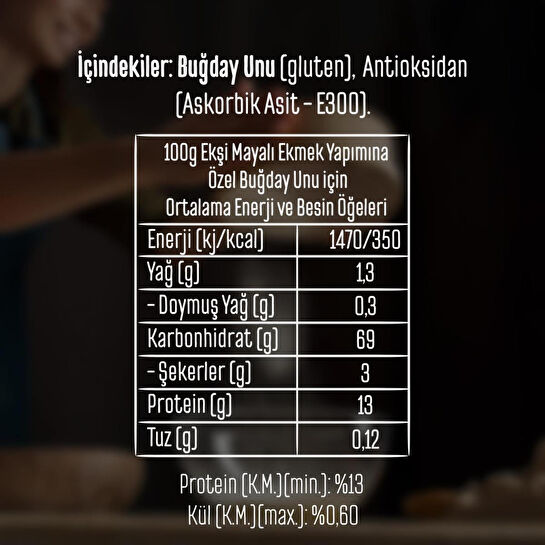 Tellioğlu Ekşi Mayalı Ekmek Yapımına Özel Buğday Unu 5kg