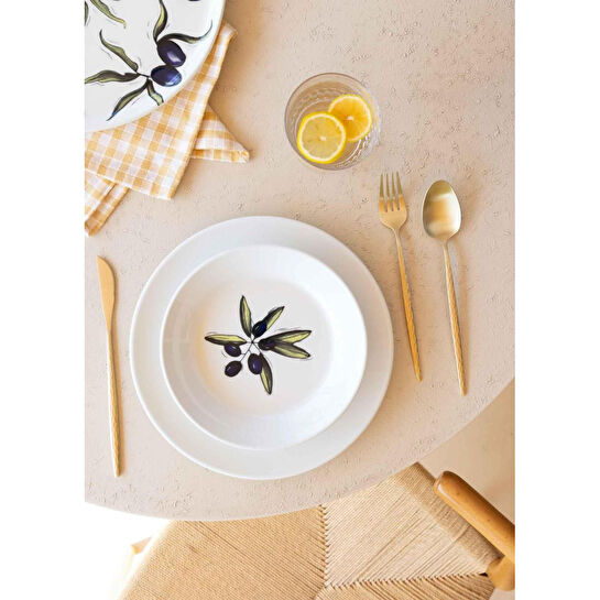 The Mia Olivos 6 Kişilik Yemek Takımı 24 Parça Set 1