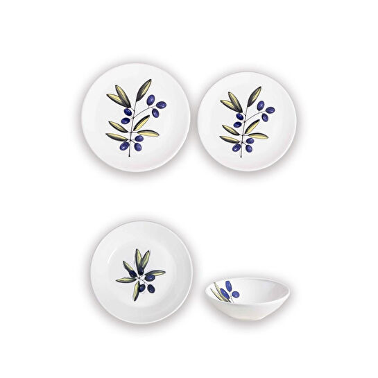 The Mia Olivos 6 Kişilik Yemek Takımı 24 Parça Set 1