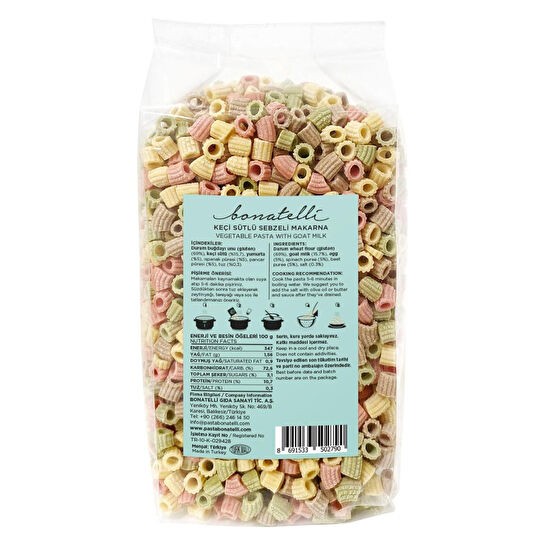 Bonatelli Keçi Sütlü Sebzeli Makarna 300 Gr