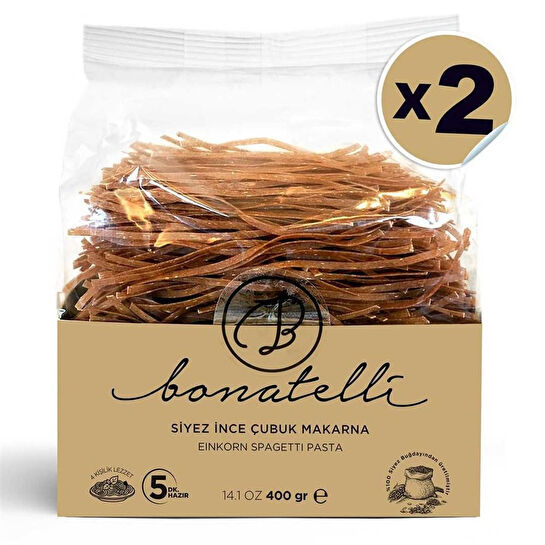Bonatelli 2li Siyez İnce Çubuk Makarna