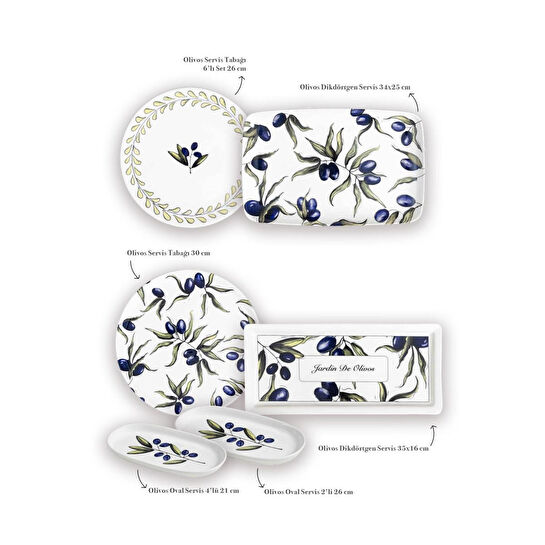 The Mia Olivos Kahvaltı Takımı 6 Kişilik 15 Parça Set 2