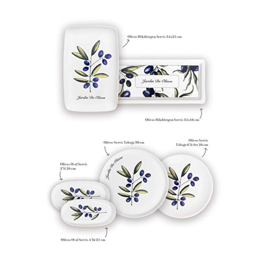 The Mia Olivos Kahvaltı Takımı 6 Kişilik 15 Parça Set 1