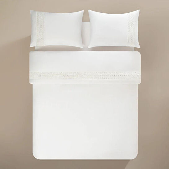 Penelope %100 Pamuk Saten Kumaş Nevresim Seti 260x240 Cm - Delfina Serisi