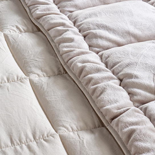 Penelope Çift Kişilik Çift Taraflı Welsoft Yorgan Taş 195x215 Cm - Velour Serisi