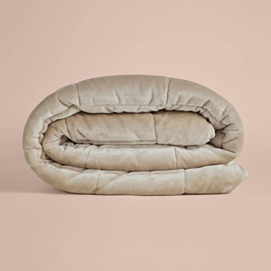 Penelope Çift Kişilik Çift Taraflı Welsoft Yorgan Taş 195x215 Cm - Velour Serisi