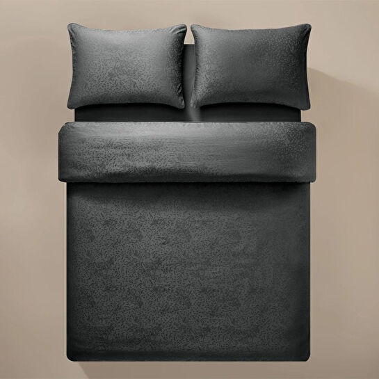 Penelope %100 Pamuk Saten Nevresim Seti 240x220 Cm Antrasit - Plume Serisi