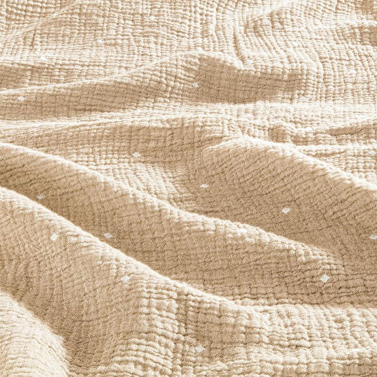 Penelope %100 Pamuk Müslin Yatak Örtüsü 220x240 Cm Bej - Glen Serisi