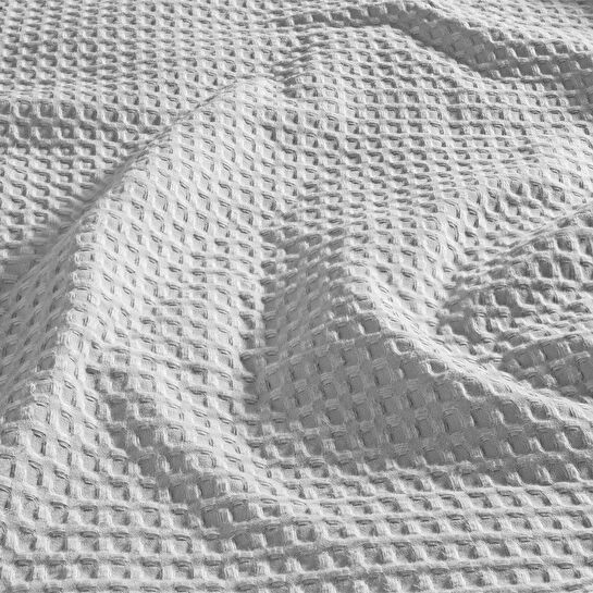 Penelope %100 Pamuk Tek Kişilik Pike 160x220 Cm Gri - Lia Serisi