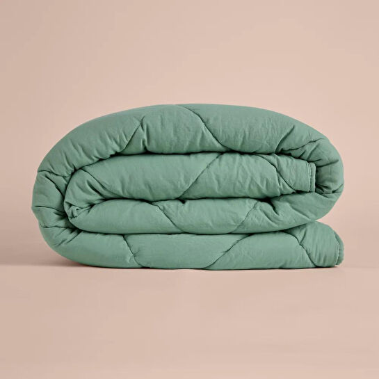 Penelope Microfiber Kumaş Tek Kişilik Yeşil Yastık Yorgan Seti - Colors In Comfort