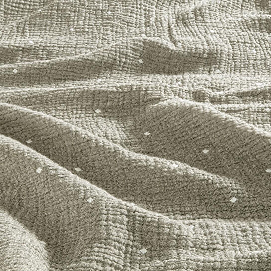 Penelope %100 Pamuk Müslin Yatak Örtüsü 220x240 Cm Gri - Glen Serisi