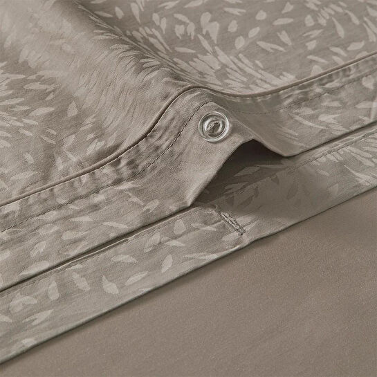 Penelope %100 Pamuk Saten Nevresim Seti 200x220 Cm Taş - Plume Serisi