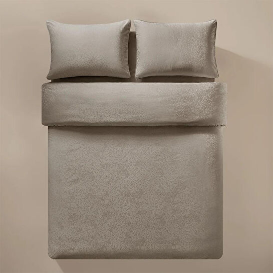 Penelope %100 Pamuk Saten Nevresim Seti 200x220 Cm Taş - Plume Serisi