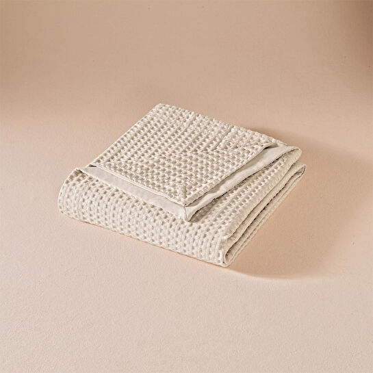 Penelope %100 Pamuk Tek Kişilik Pike 160x220 Cm Taş - Lia Serisi