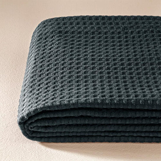 Penelope %100 Pamuk Tek Kişilik Pike 160x220 Cm Antrasit - Lia Serisi