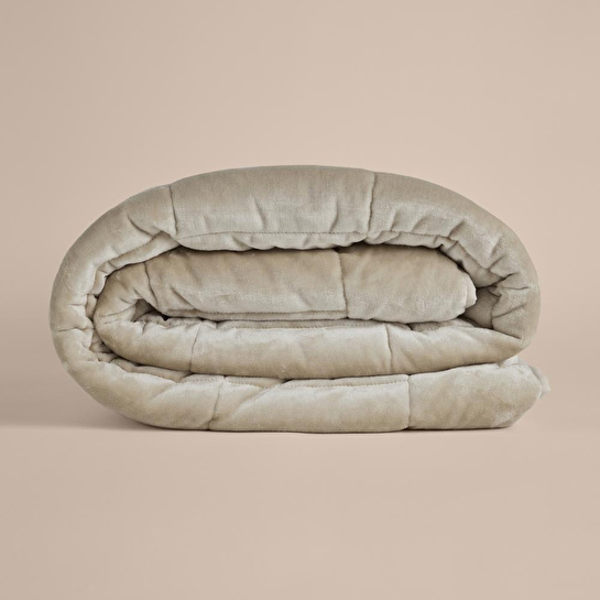 Penelope Tek Kişilik Çift Taraflı Welsoft Yorgan Taş 155x215 Cm - Velour Serisi